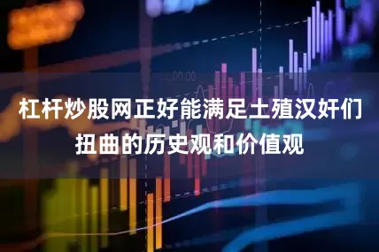 杠杆炒股网正好能满足土殖汉奸们扭曲的历史观和价值观