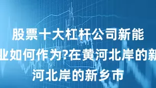 股票十大杠杆公司新能源行业如何作为?在黄河北岸的新乡市
